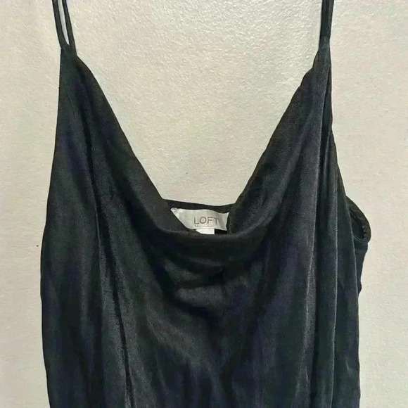 Loft silky Black Dress 10 - Picture 3 of 5